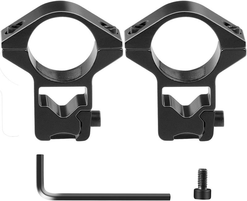 LONSEL 1'' Dovetail Scope Rings, 2 Pack High Profile or Medium Profile 1 Inch Scope Mount Rings for 11mm Dovetail Rails - Image 4